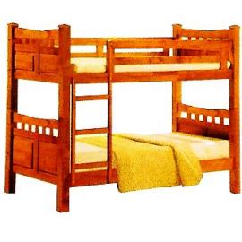 براون الخشب الصلبة سرير بطابقين، أو