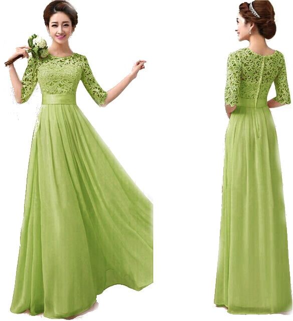 دبلس فستان سهرة, L - اخضر
